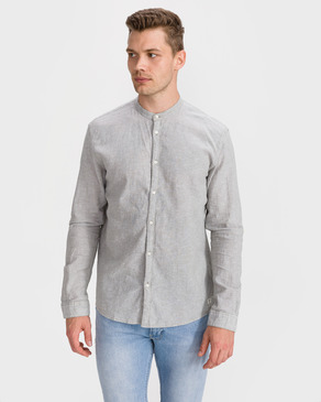 Mode Shirts Longsleeves Tom Tailor Denim Longesleeve khaki gedrukte letters casual uitstraling 