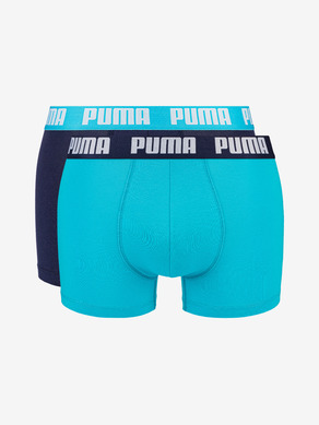 Calzoncillos de boxer Puma 2 Pack Basic Boxers Aqua Blue
