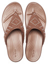 Crocs Monterey Shimmer Wedge Bronze Flip-flops