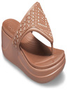 Crocs Monterey Shimmer Wedge Bronze Flip-flops