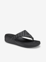 Crocs Monterey Shimmer Wedge Black Flip-flops