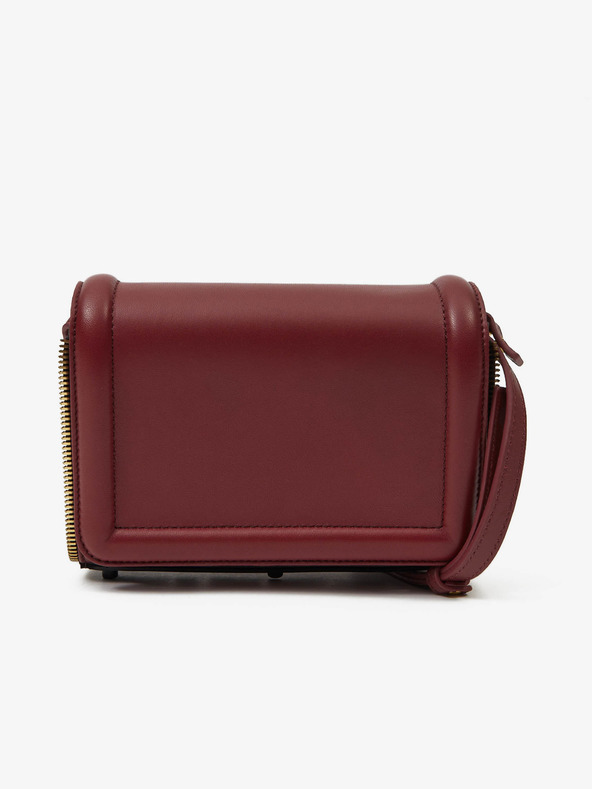 DIESEL Square Cross-body Bag In Leather in Red