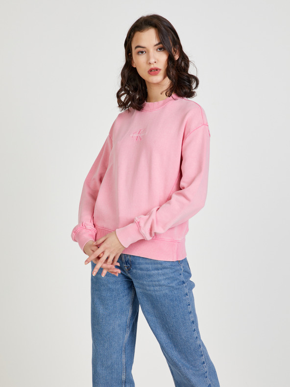 Womens pink calvin deals klein sweatshirt