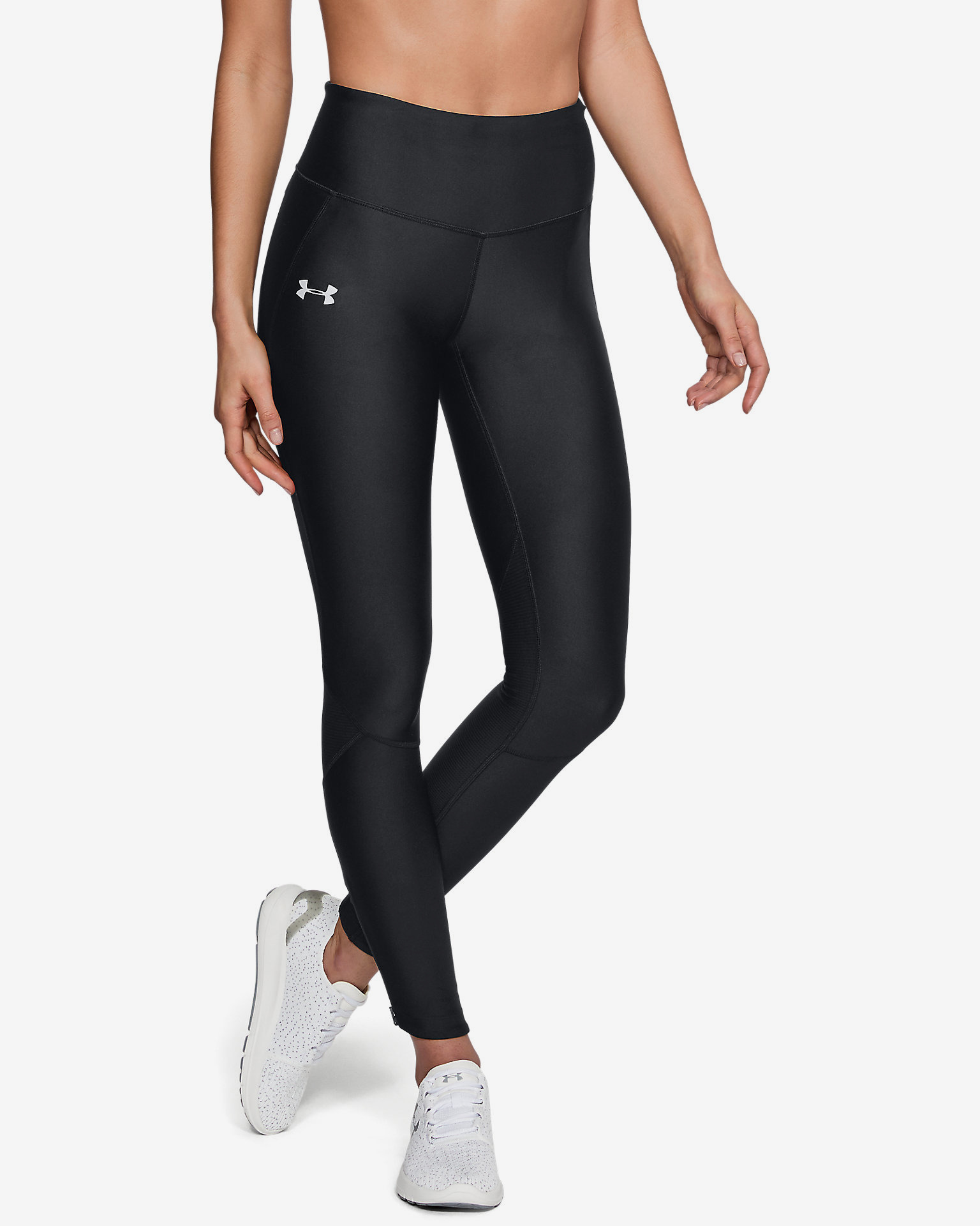 Under Armour Womens Fly Fast Mesh Panel Athletic Leggings,Black,Large